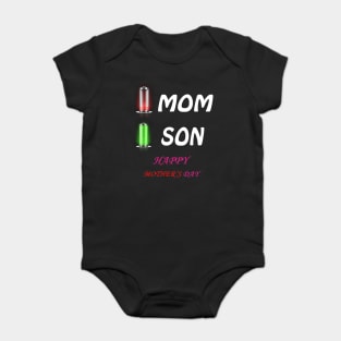 Happy mother's day mom son Baby Bodysuit